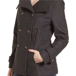 Thread & Supply Gray Double Breasted Peacoat Size M